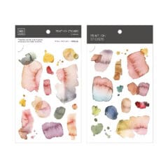 Stickers Transfert Touches Aquarelle Rose Mauve