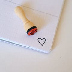 Tampon Coeur En Creux (Grand Modèle)
