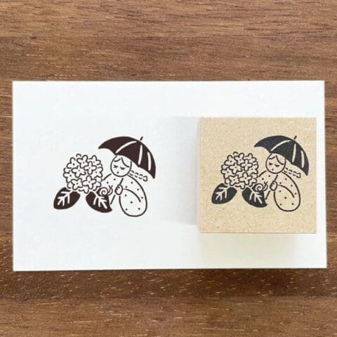 Tampon Japonais Hortensia sous la pluie