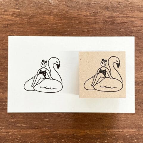 Tampon Japonais Flamingo Pool