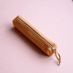 Trousse en Cuir Camel