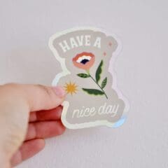 Sticker Holographique Flower