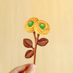 Carte Japonaise Fleur de Sablé Chocolat