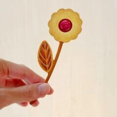 Carte Japonaise Fleur de Sablé Cerise