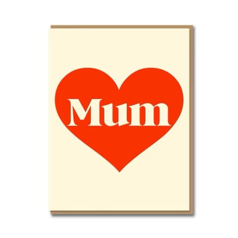 Carte de Voeux Red Heart Mum