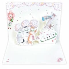 Carte Pop-up Printemps de Chats