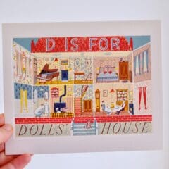Carte de voeux Alphabet D for Dolls House