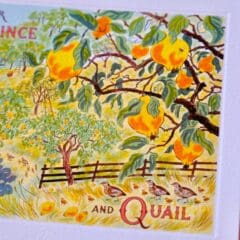 Carte de voeux Alphabet Q is for Quince & Quail