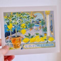 Carte de voeux Alphabet L is for Lemon