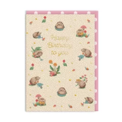 Carte Happy Birthday Hérissons