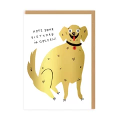 Carte Birthday Golden Dog