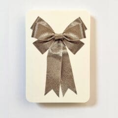 Carte de Voeux Ruban Satin Argent