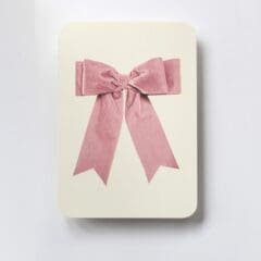 Carte de Voeux Ruban Velours Rose