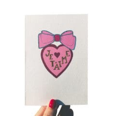 Carte Scintillante Je t'Aime
