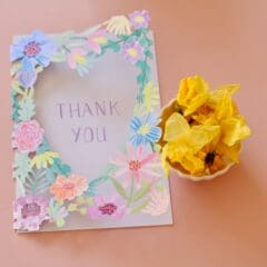 Carte Papercut Thank You