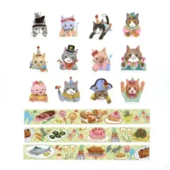 Doubles Gommettes Fête de Chats