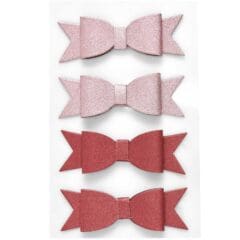 Stickers Noeud 3D Glitter Rose & Rouge