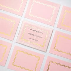 Etiquettes de Luxe Or + Rose