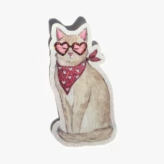Sticker Holographique Chat Amour Groovy