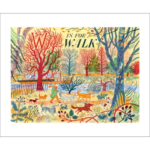 Carte de voeux Alphabet W is for Walk