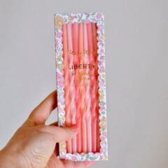 Bougies Torsadées Roses - Coffret Liberty
