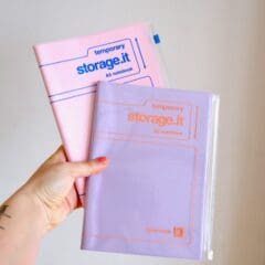 Cahier A5 Parme/Orange - Pochette Zippée