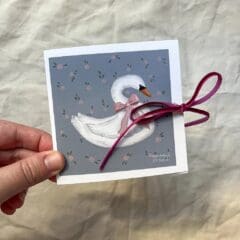 Carte de Voeux Cygne Vintage