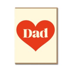 Carte de Voeux Red Heart Dad