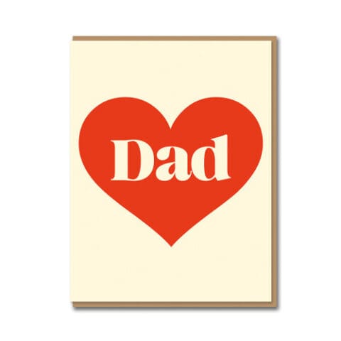 Carte de Voeux Red Heart Dad