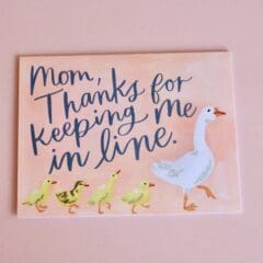 Carte de Voeux Mother's Duck