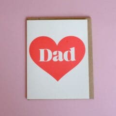 Carte de Voeux Red Heart Dad