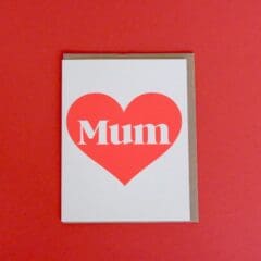 Carte de Voeux Red Heart Mum