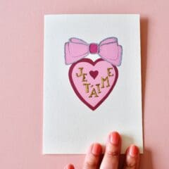 Carte Scintillante Je t'Aime