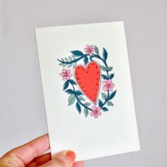 Carte Scintillante Victorian Heart