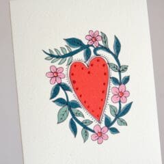 Carte Scintillante Victorian Heart