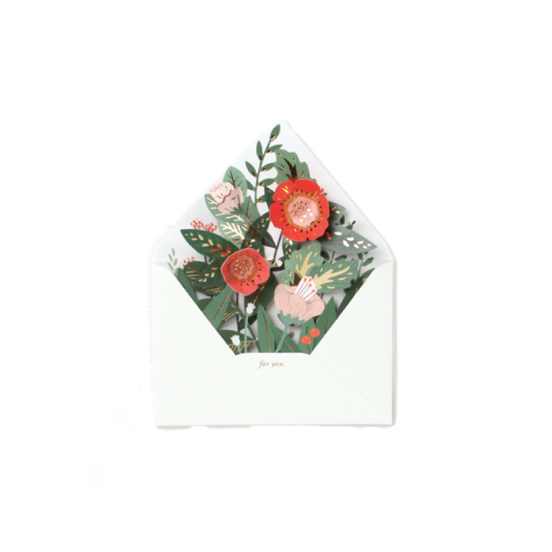 Enveloppe fleurie en 3D