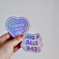 Sticker Holographique Coeur