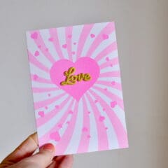 Carte Brodée Love
