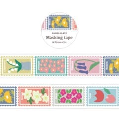 Masking Tape Flower Timbres Post