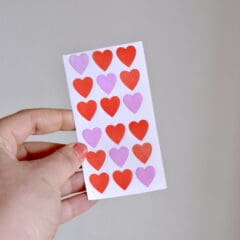 Stickers Vintage Coeurs Velours