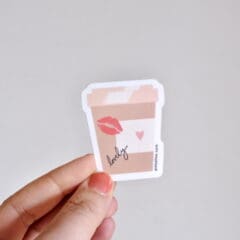 Sticker Lovely Cup To Go