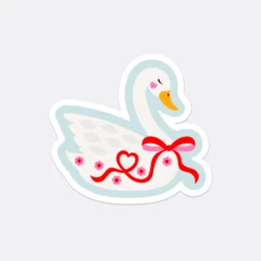 Clear Sticker Cygne