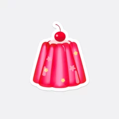 Clear Sticker Pink Jelly