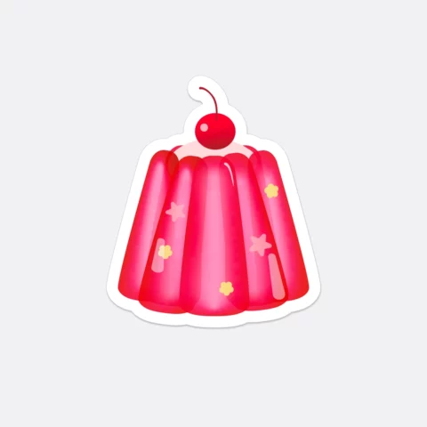 Clear Sticker Pink Jelly