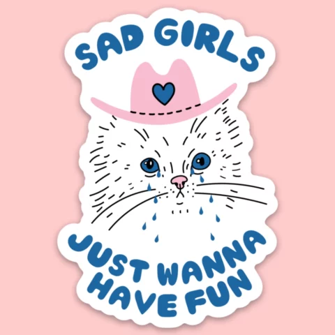 Sticker Sad Girls