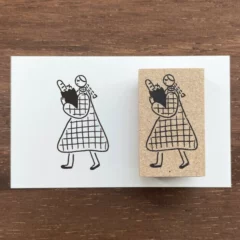 Tampon Japonais Fille au Pain