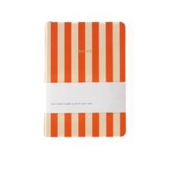 Carnet A6 Rayé Orange Sanguine