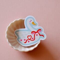 Clear Sticker Cygne