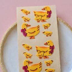 Stickers Vintage Canards et Canetons Velours