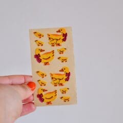 Stickers Vintage Canards et Canetons Velours